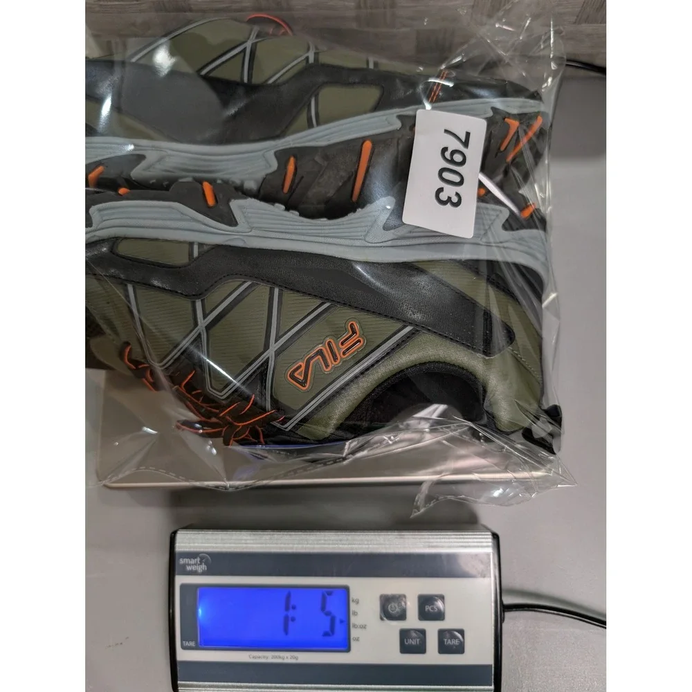 Fila Mens 1JM01264-305 Trail Running Shoes Green Black Orange 9.5